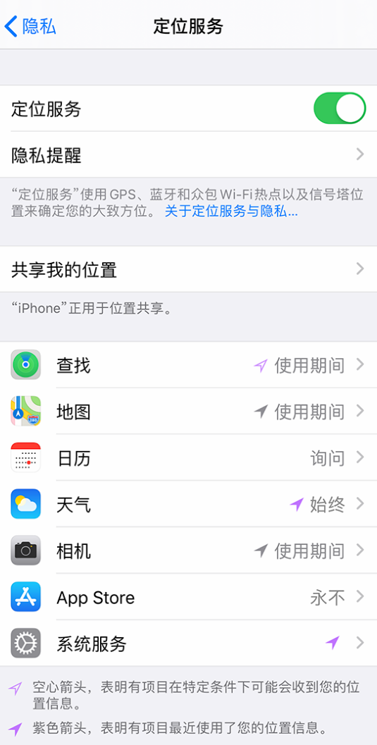 廊坊苹果手机维修分享iPhone 状态栏中时间显示为蓝色图标是什么情况 